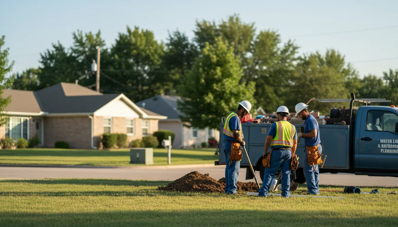 Residential water line and bathroom plumbing service in Taylor, MO